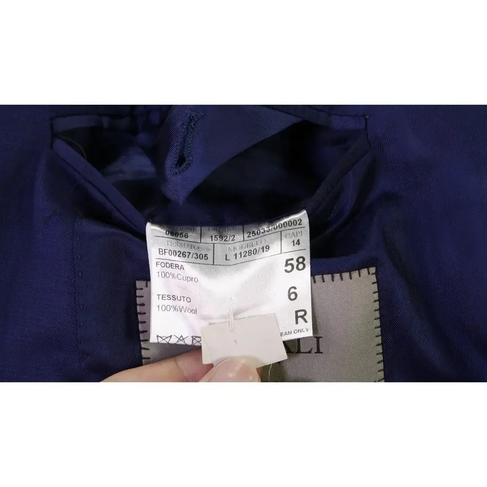 Canali 1934 Royal Blue 2-Btn Wool Blazer Jacket 48R